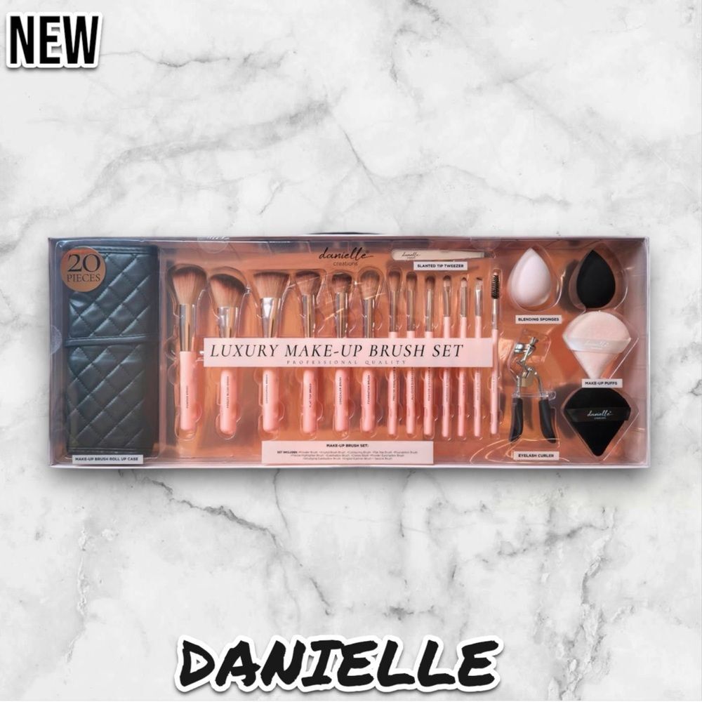 🔴New DANIELLE 20 Piece Luxury Make-Up Brush Set